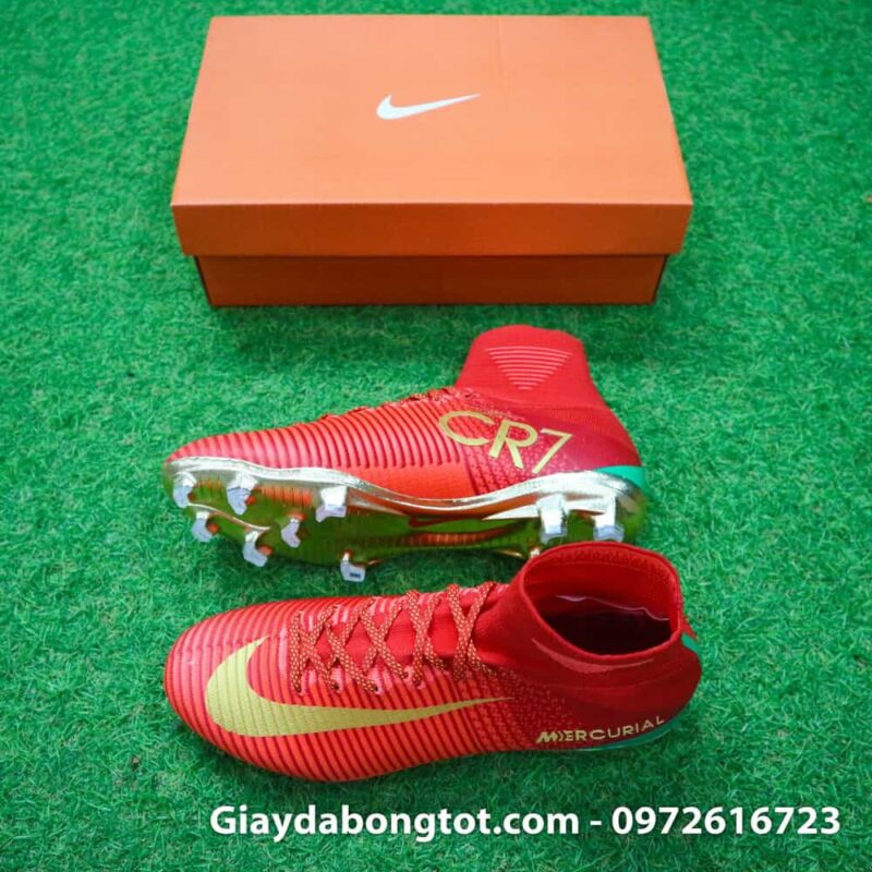 Giay bong da Nike cao co Mercurial Superfly V CR7 mau do ao dau Bo Dao Nha (2)