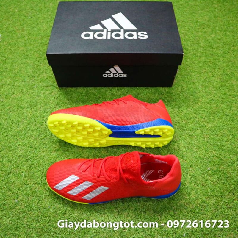 Giay da bong chan be Adidas X19.3 TF mau do vach bac (2)