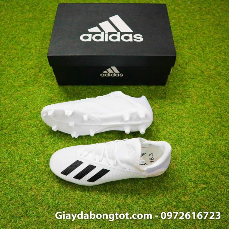 GiÃ y Äinh cao siÃªu nháº¹ Adidas X18.3 FG tráº¯ng Äen - 