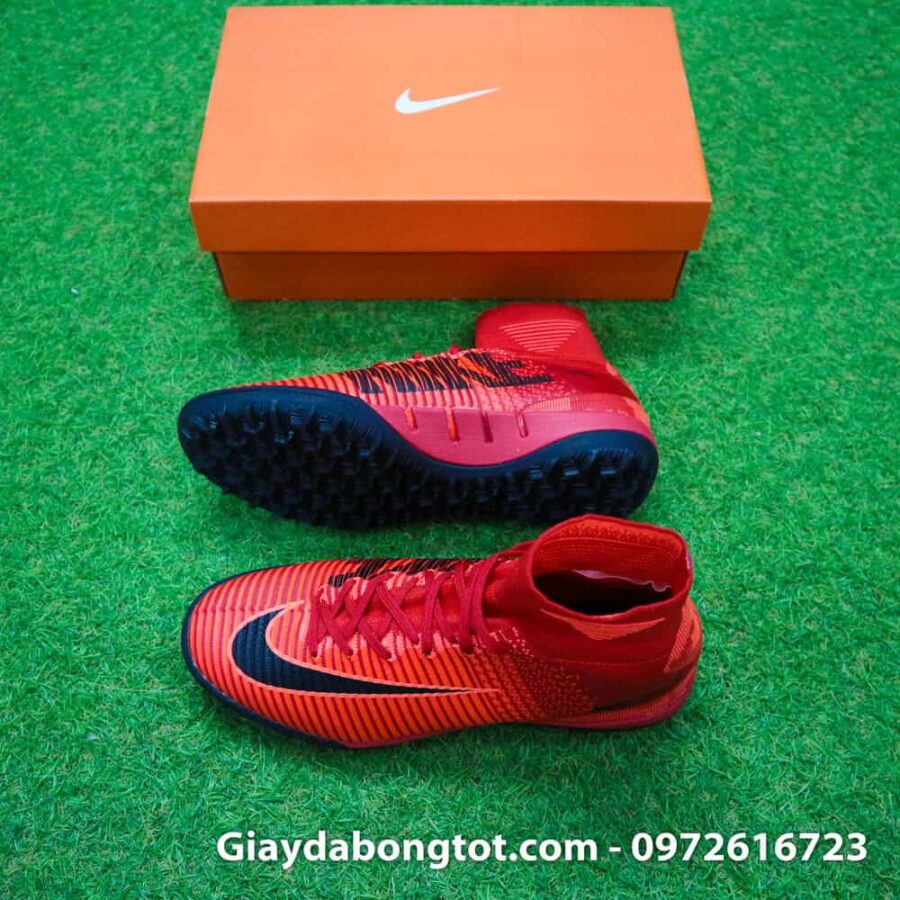 Giày đá bóng Nike cao cổ Mercurial X Proximo TF màu Lửa Đỏ (Lửa và Băng) (2)