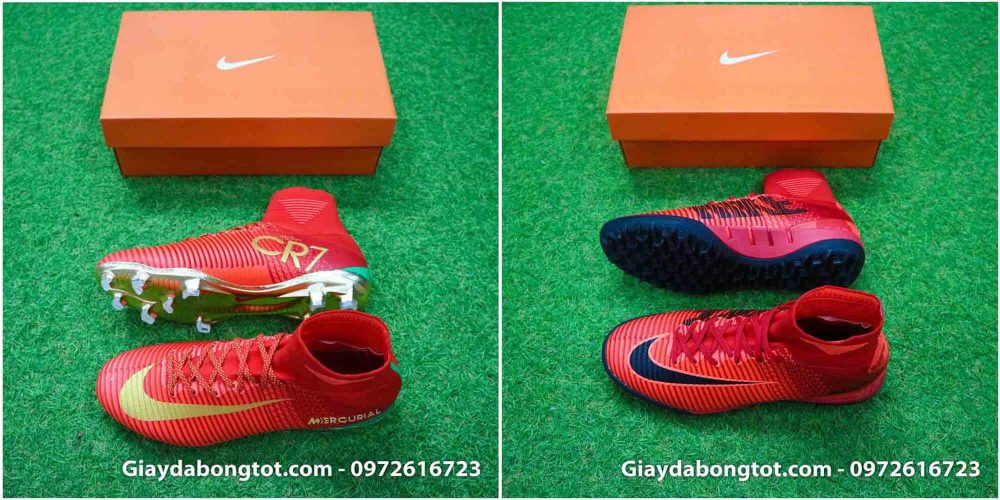 Giay da bong tre em cao co Nike voi dinh cao FG hoac dinh thap TF