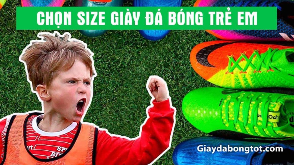 Chọn size giày đá bóng trẻ em chính xác mà không cần phải đo chân của bé