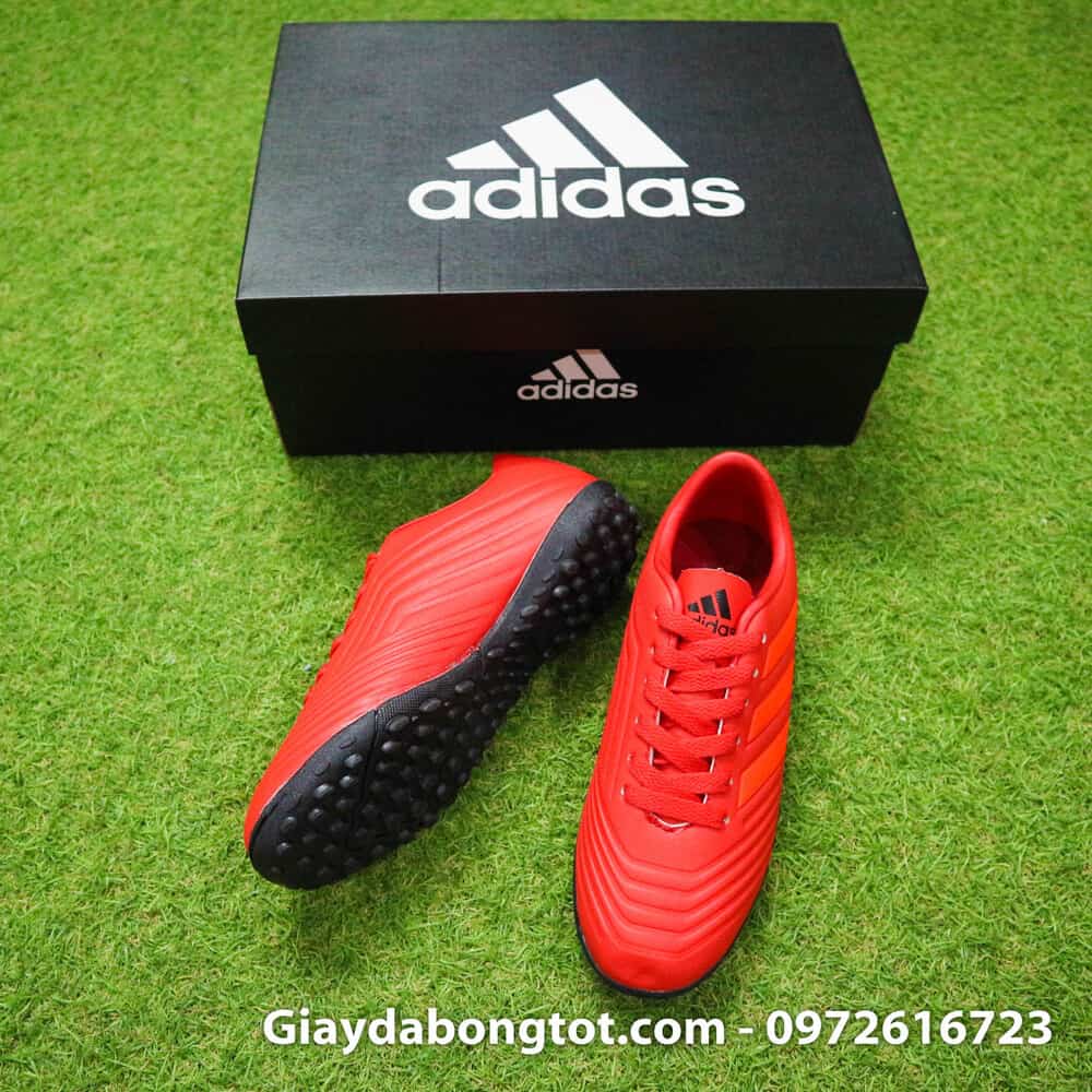 Giày bóng đá trẻ em Adidas Predator 19.4 TF màu đỏ đẹp mắt