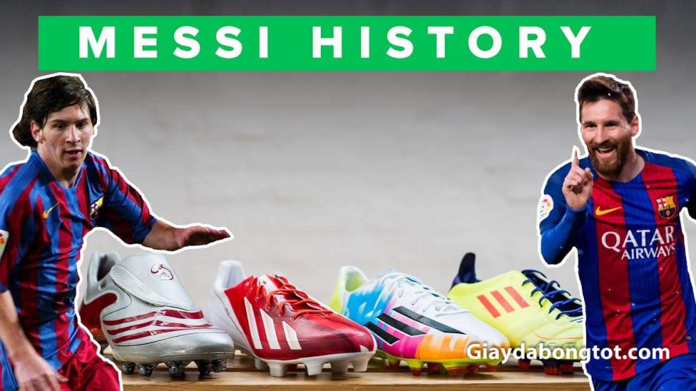 Lich su cac mau giay da bong adidas adizero f50 messi