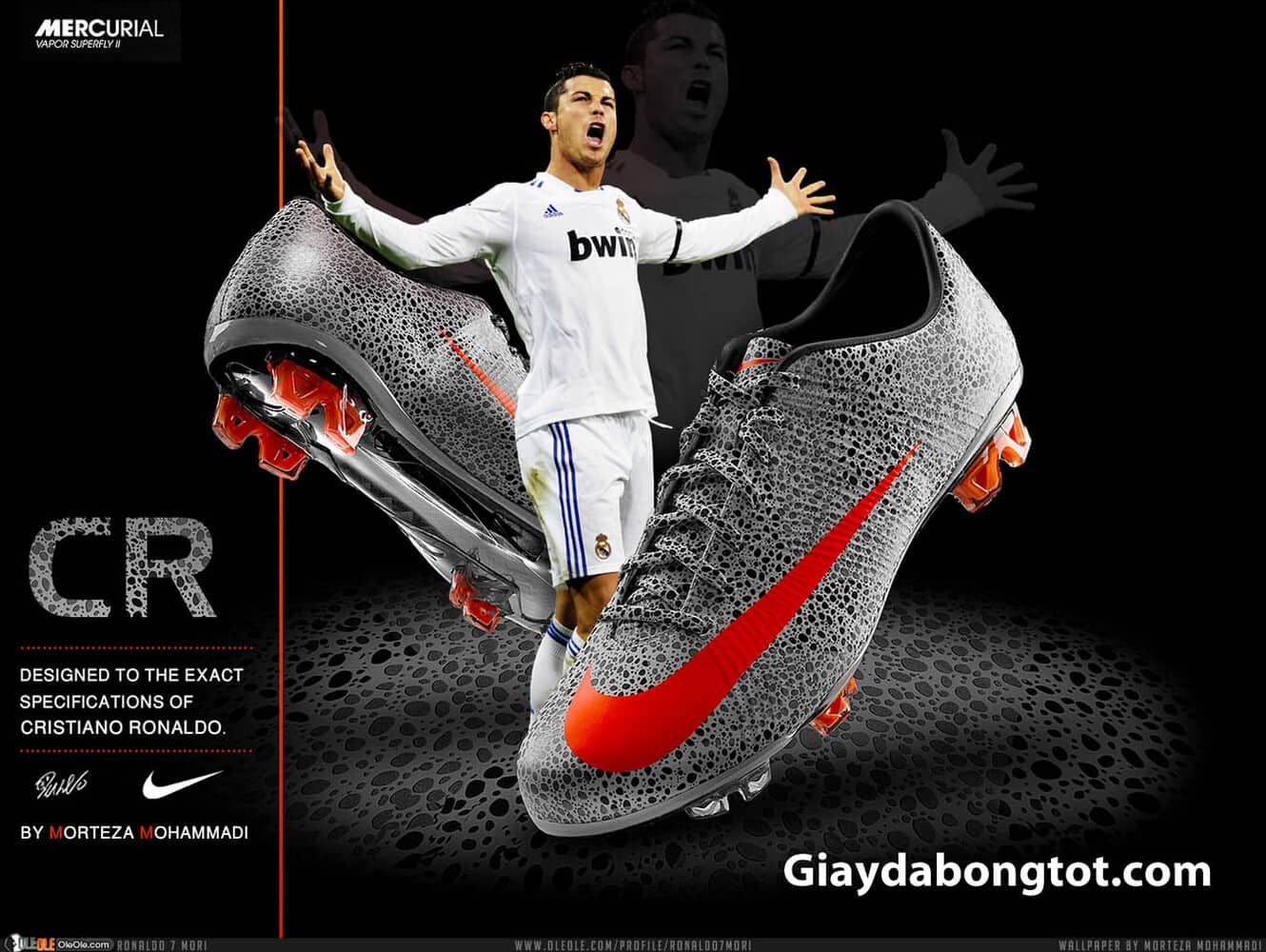 Các đốm trắng trên Nike Mercurial LVL UP được lấy ý tưởng từ mẫu giày Nike CR7 năm 2010 cũ của Ronaldo