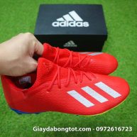 Giày đá banh sân cỏ Adidas X19.3 FG màu đỏ có form giày thon gọn đẹp mắt