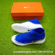 Giay da bong co cao Nike Phantom VSN Pro TF mau xanh duong trang (2)