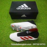 Giay da bong cua Pogba Adidas Predator 19+ FG trang khong day (2)