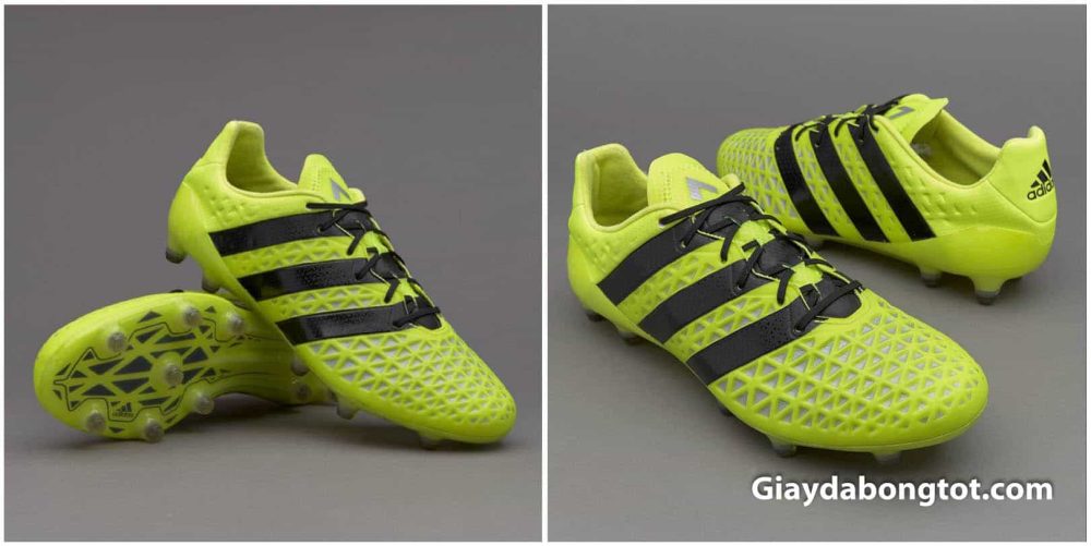 Giày đá banh Adidas ACE 16.1 FG/SG với gam màu xanh chuối, xanh lá, trắng được cầu thủ Việt Nam ưa thích sử dụng