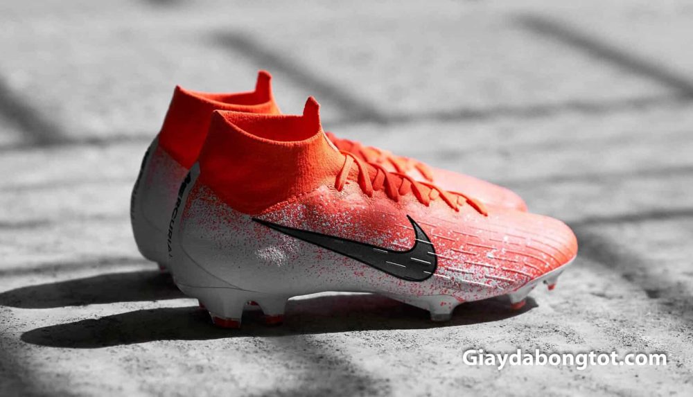 Phiên bản giày đá bóng Nike Mercurial Superfly VI phối màu cam trắng "Euphoria Mode"