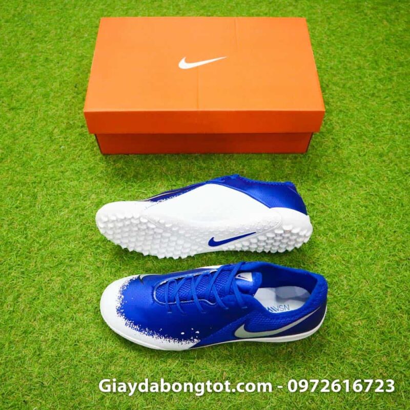 Giay da bong om chan Nike Phantom VSN TF xanh duong trang Euphoria Pack (1)