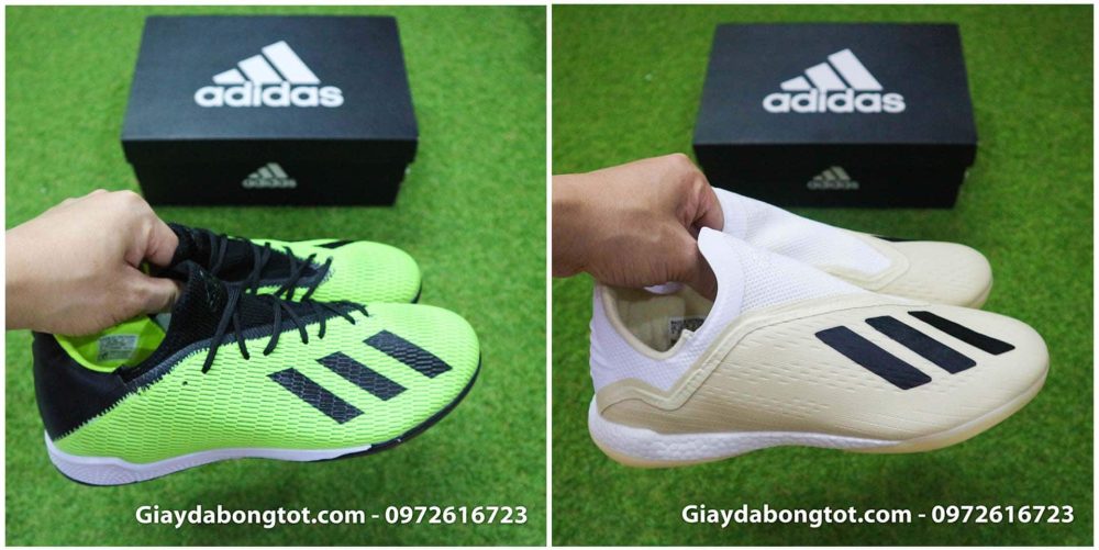 Có nhiều phiên bản khác nhau của giày đá bóng sân cỏ nhân tạo Adidas X như X18+, X19.3, X19.4...