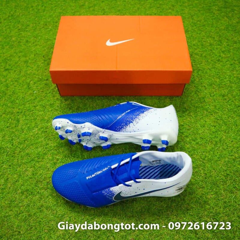 Giay da bong tien dao Nike Phantom VNM FG xanh duong trang Euphoria Pack (2)