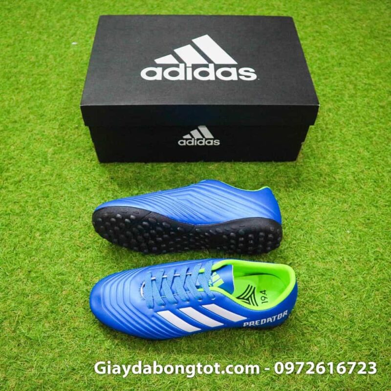 Giày đá bóng trẻ em êm chân Adidas Predator 18.4 TF Xanh Dương hỗ trợ chơi trên sân cỏ nhân tạo
