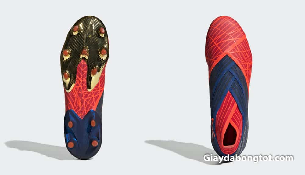 Thiết kế của đôi giày đá bóng Adidas Nemeziz 19+ không dây người nhện 2