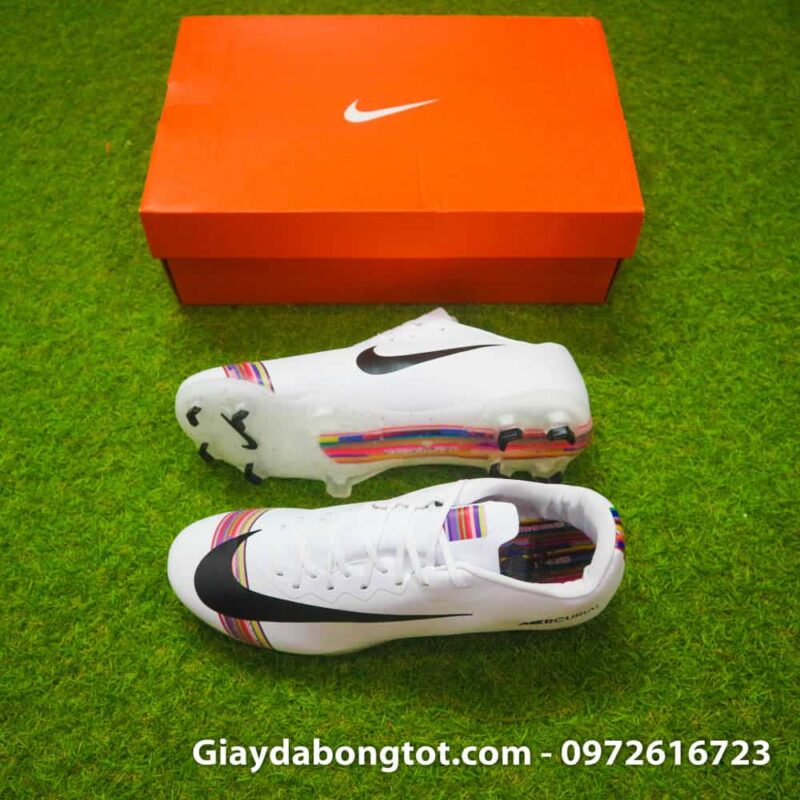 Giay da bong Nike Mercurial CR7 FG mau trang level up (2)