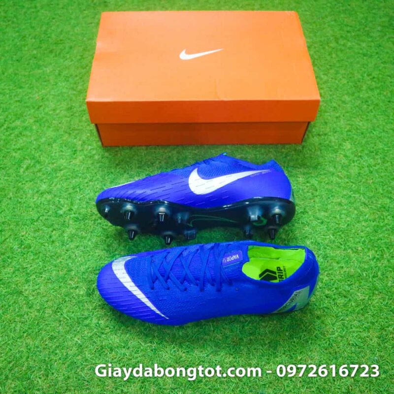 Giay da bong dinh sat Nike Mercurial Vapor XII SG mau xanh duong (2)