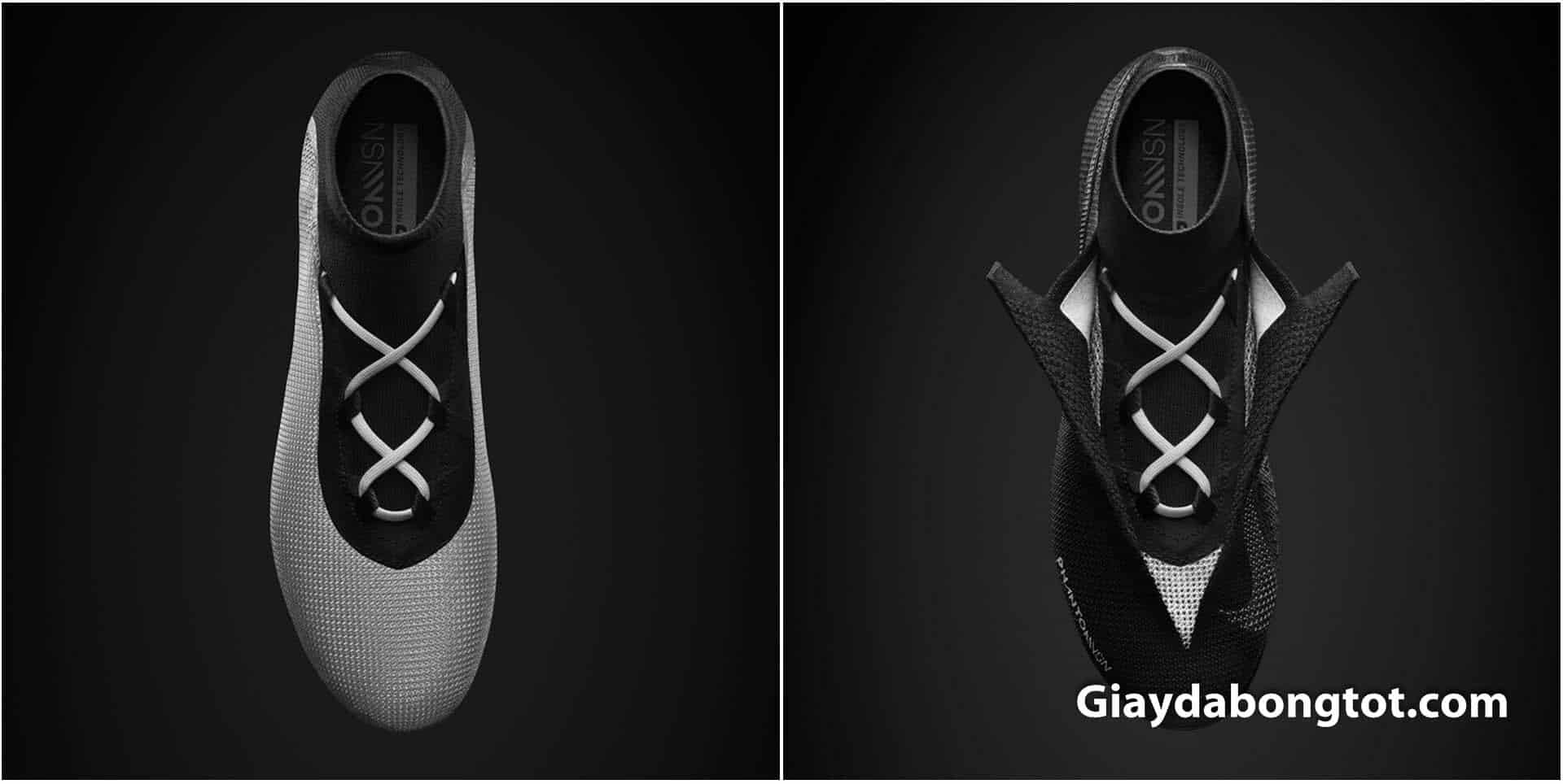 Công nghệ Quadfit tạo nên lớp da lưới độc đáo tăng sự ôm chân cho giày Nike Phantom VSN