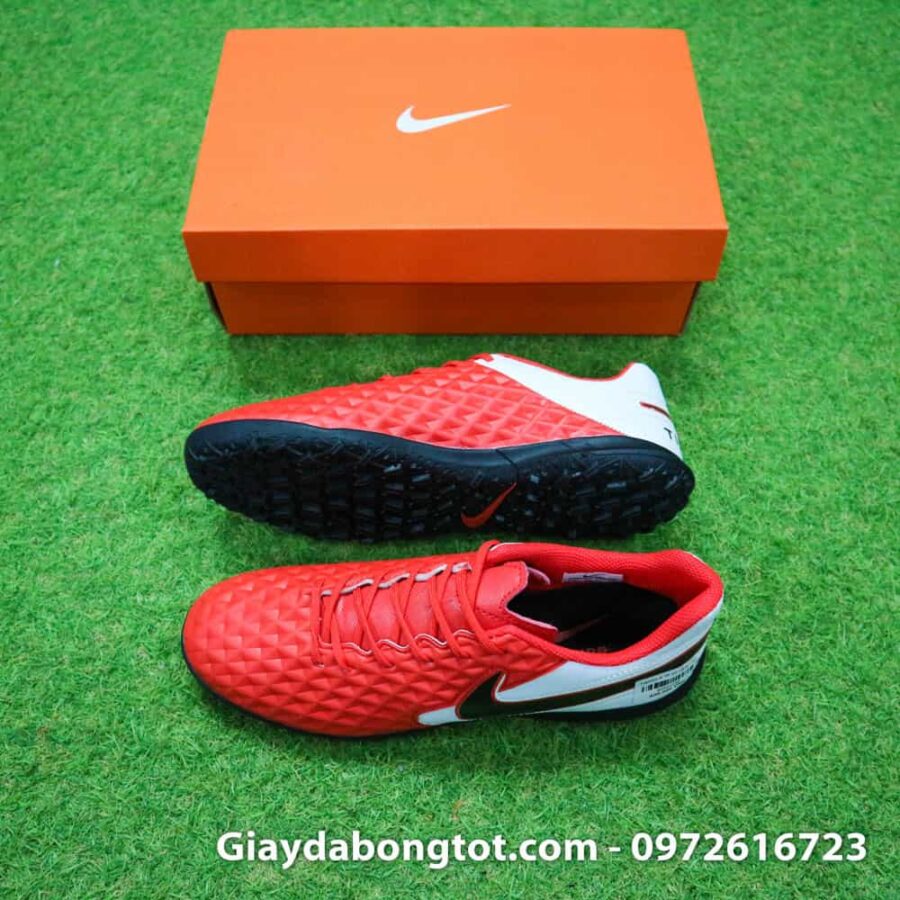 Giay da bong chan be Nike Tiempo 8 TF mau do trang 2019 (2)