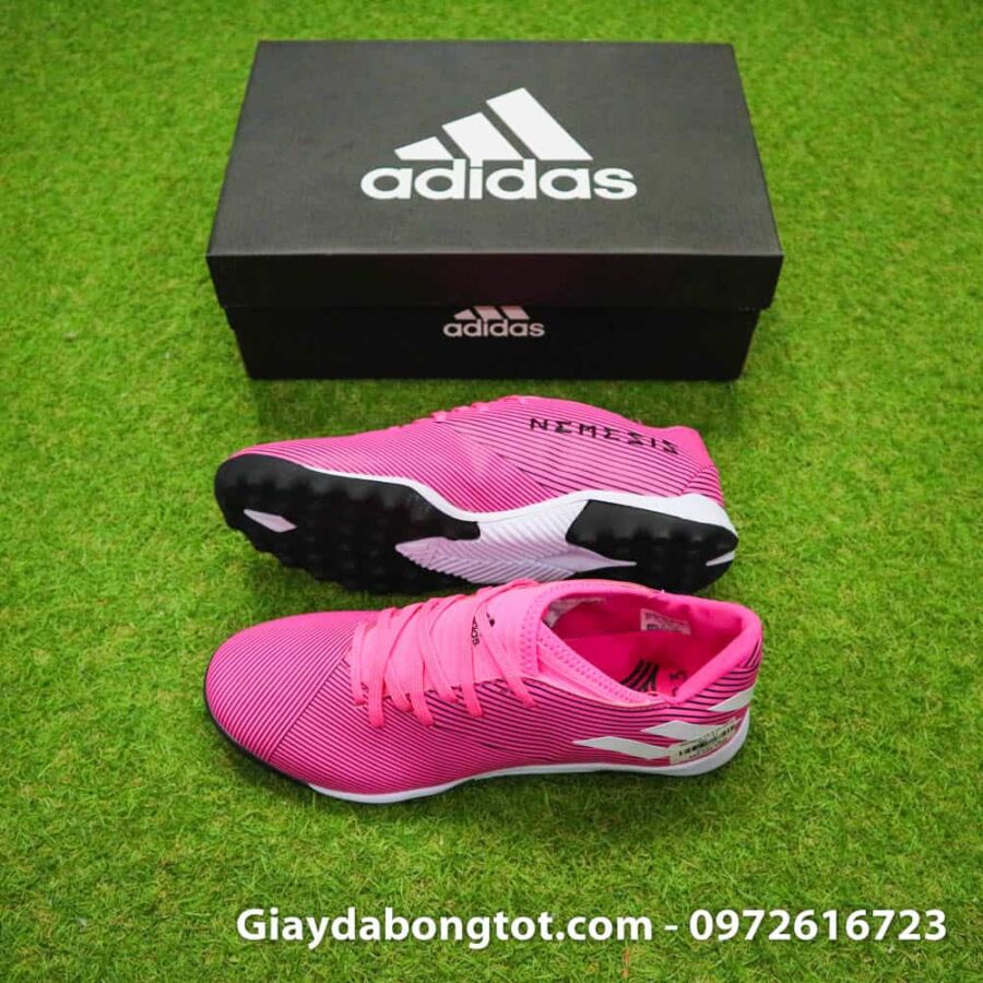 Giay da bong mau hong Adidas Nemeziz 19.3 TF hong vach trang 2019 (2)