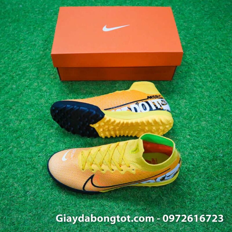 Giay da banh Nike cao co Superfly 7 TF vang cam 2019 (2)