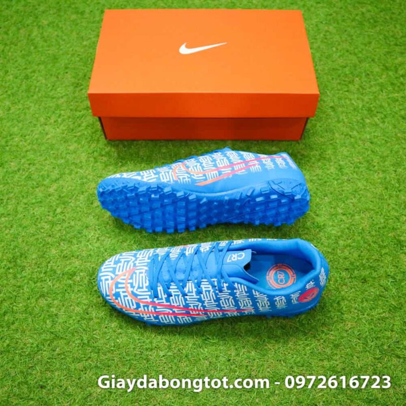 Giay da bong CR7 Nike Mercurial Vapor 13 Shuai mau xanh duong 2019 (2)