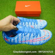 Giày đá banh Nike CR7 Shuai màu xanh dương có da giày êm mềm thoải mái