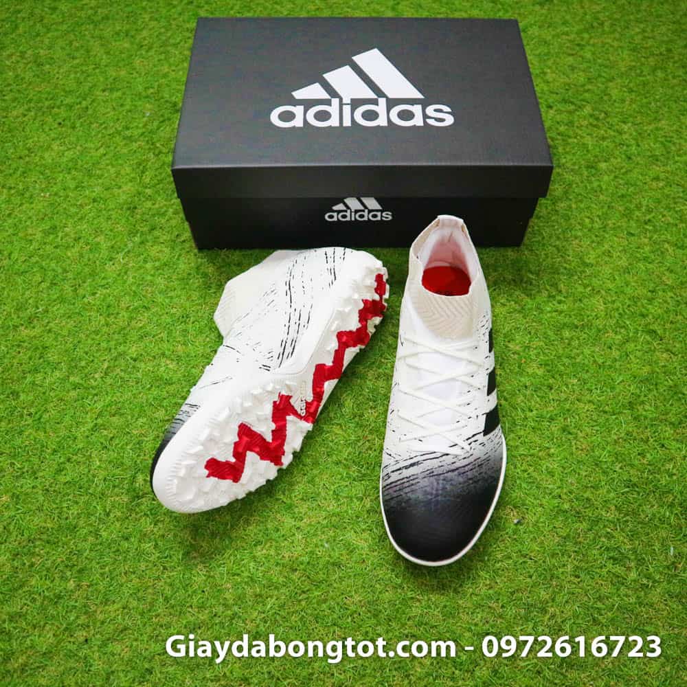 Giày đá bóng Adidas Nemeziz 18.3 TF trắng đen có form giày thoải mái nhưng rất ôm chân