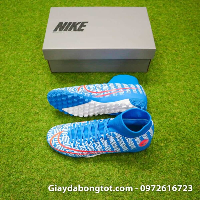 Giay da bong Nike Mercurial Superfly 7 Academy CR7 TF xanh duong Shuai (2)