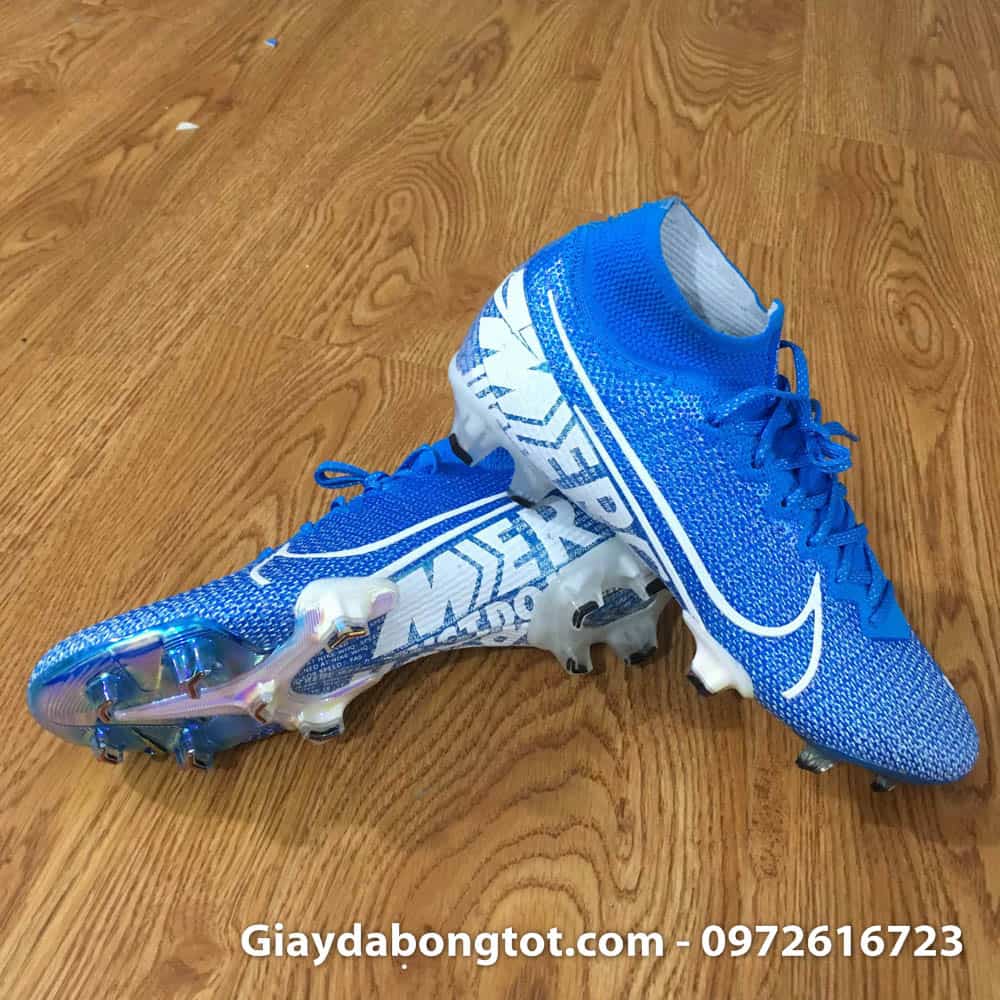Ảnh thật chụp tại shop mẫu giày đá bóng Nike cao cổ Superfly 360 FG xanh dương