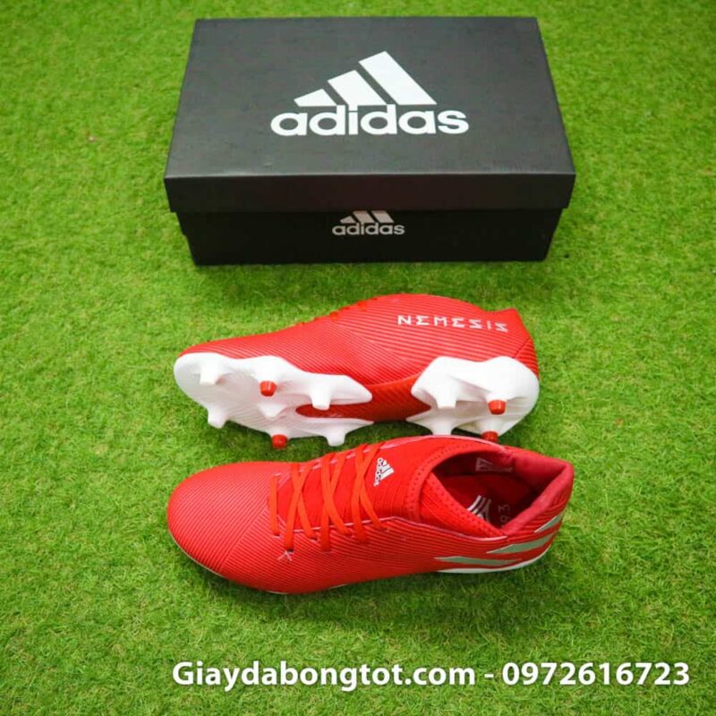 Giày bóng đá Adidas Nemeziz 19.3 FG màu đỏ chân bè năm 2019