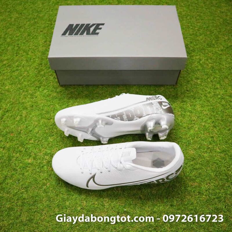 Giay da bong Nike Mercurial Vapor 13 FG Academy mau trang toan than (2)