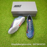 Giày đá bóng Nike Phantom VSN Academy TF xám với form giày thon gọn đẹp mắt