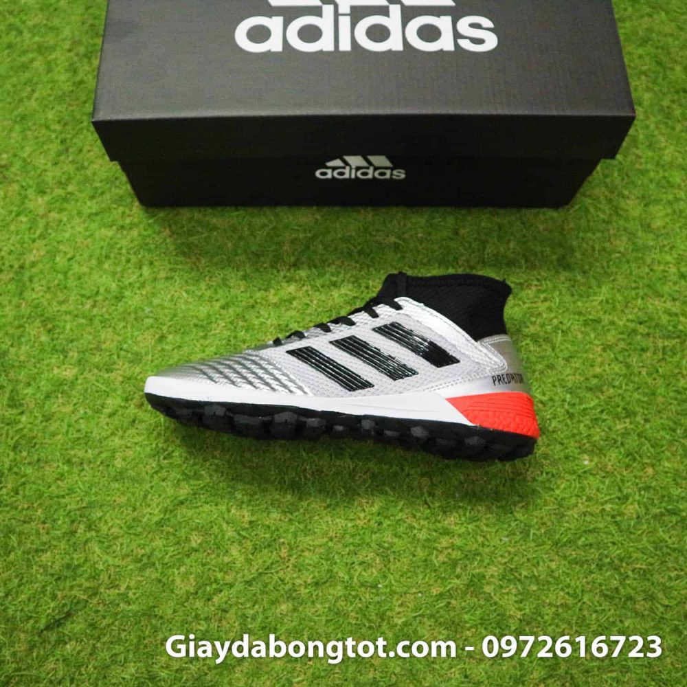Giay bong da Adidas Predator tre em co cao mau bac vach den (12)