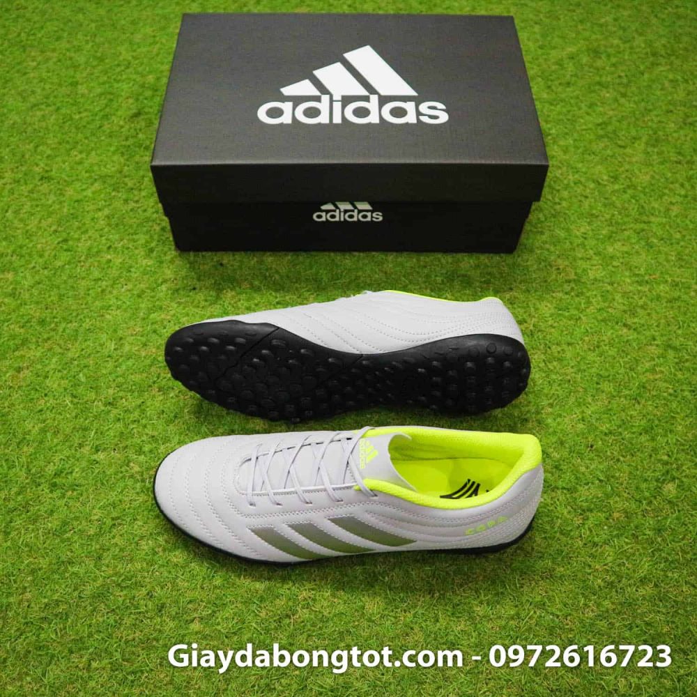 Giày đá banh sân cỏ nhân tạo Adidas Copa 19.4 TF xám vạch đen