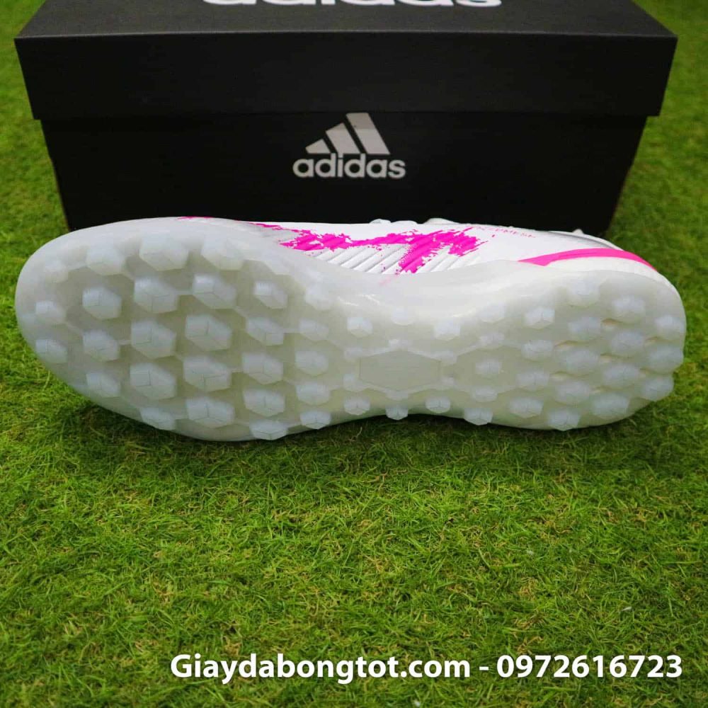 Giay da banh Adidas X19.1 TF trang hong vach den 2019 (4)