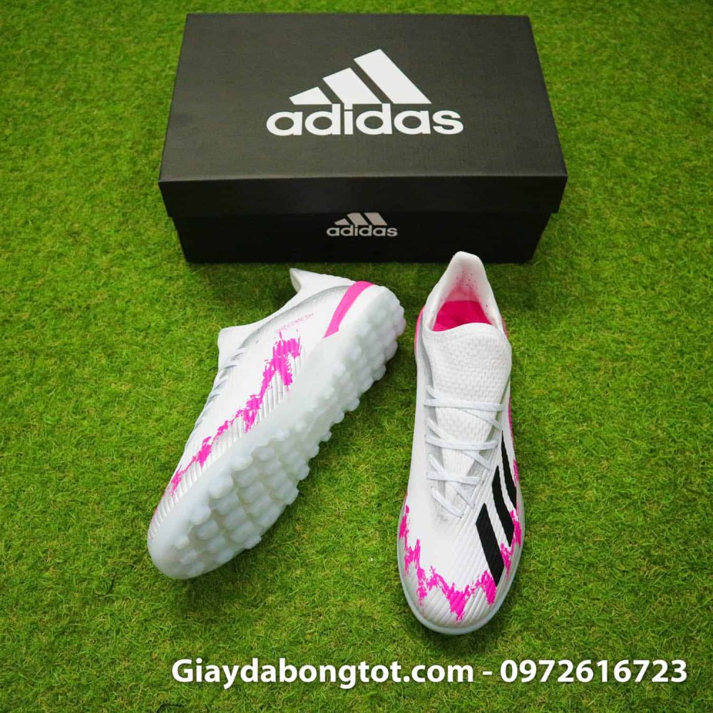 Giày sân cỏ nhân tạo Adidas X19.1 TF màu trắng hồng cực kỳ cá tính và nổi bật