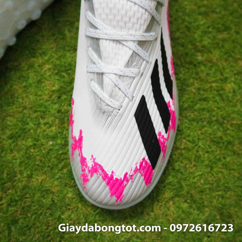 Giay da banh Adidas X19.1 TF trang hong vach den 2019 (7)