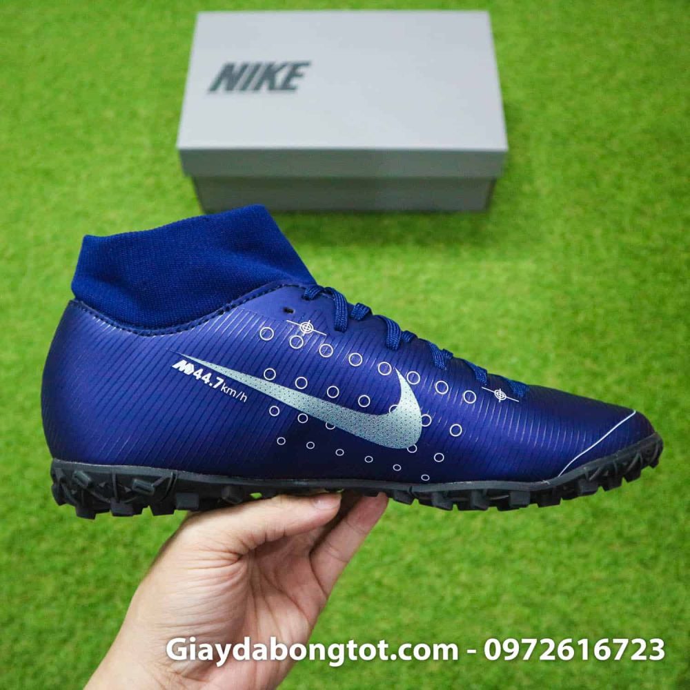 Giay da bong Nike cao co Mercurial Superfly 7 Academy TF Dream Speed tim than (11)