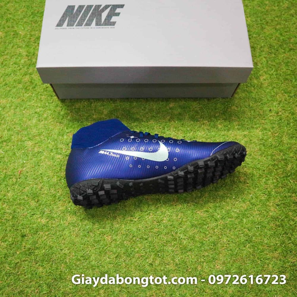 Giay da bong Nike cao co Mercurial Superfly 7 Academy TF Dream Speed tim than (9)