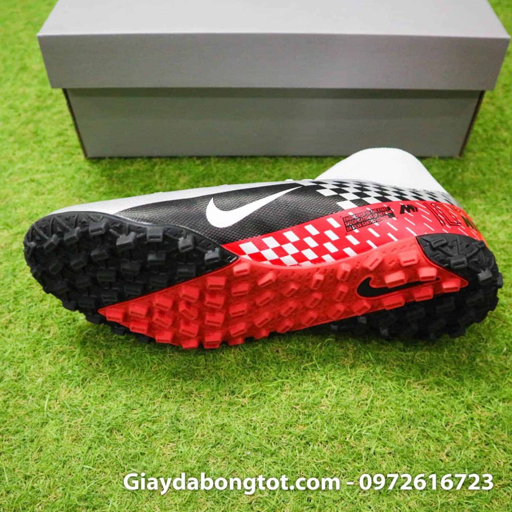 Giay da bong Nike cao co Neymar Mercurial Superfly 7 Academy TF xam do den (4)
