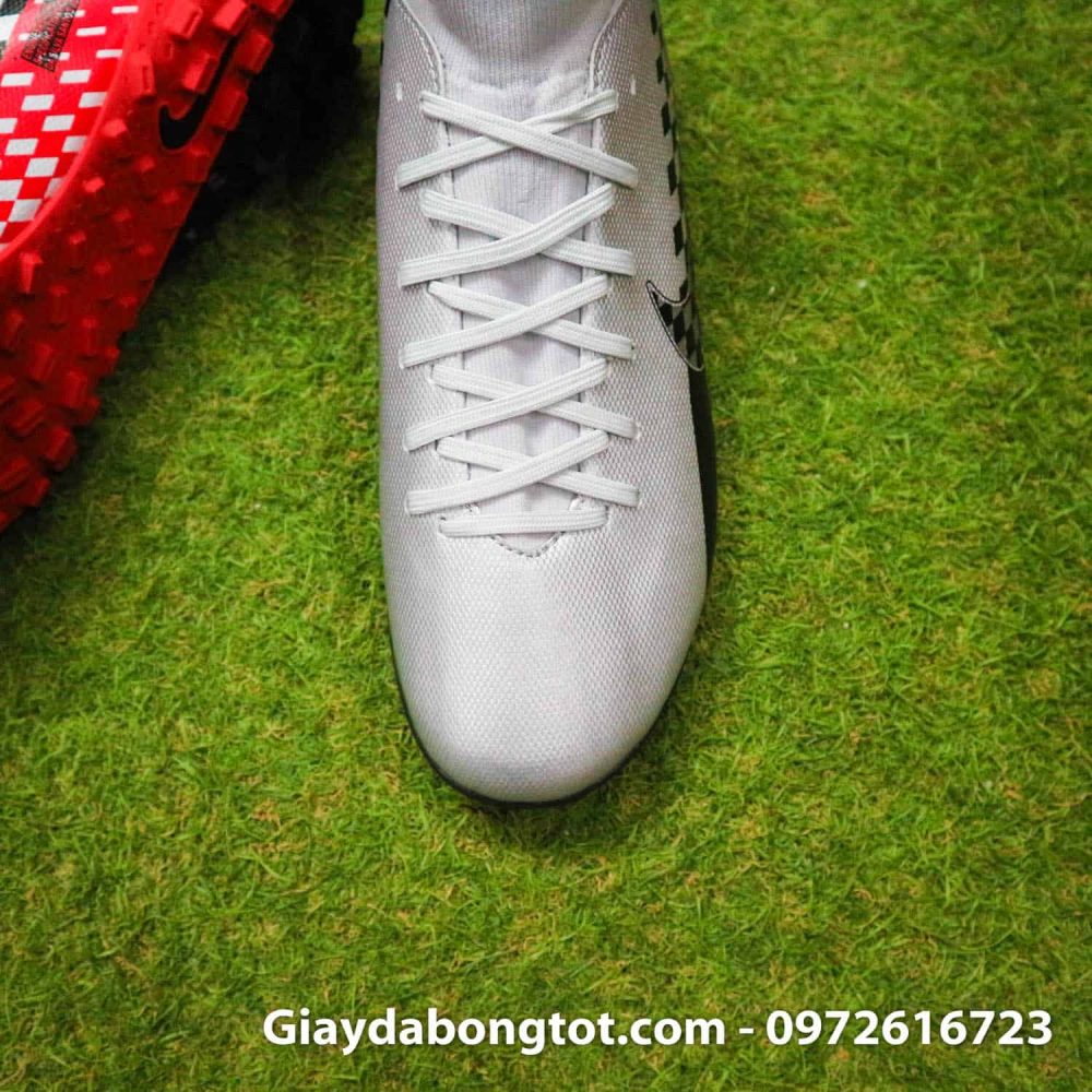 Giay da bong Nike cao co Neymar Mercurial Superfly 7 Academy TF xam do den (7)