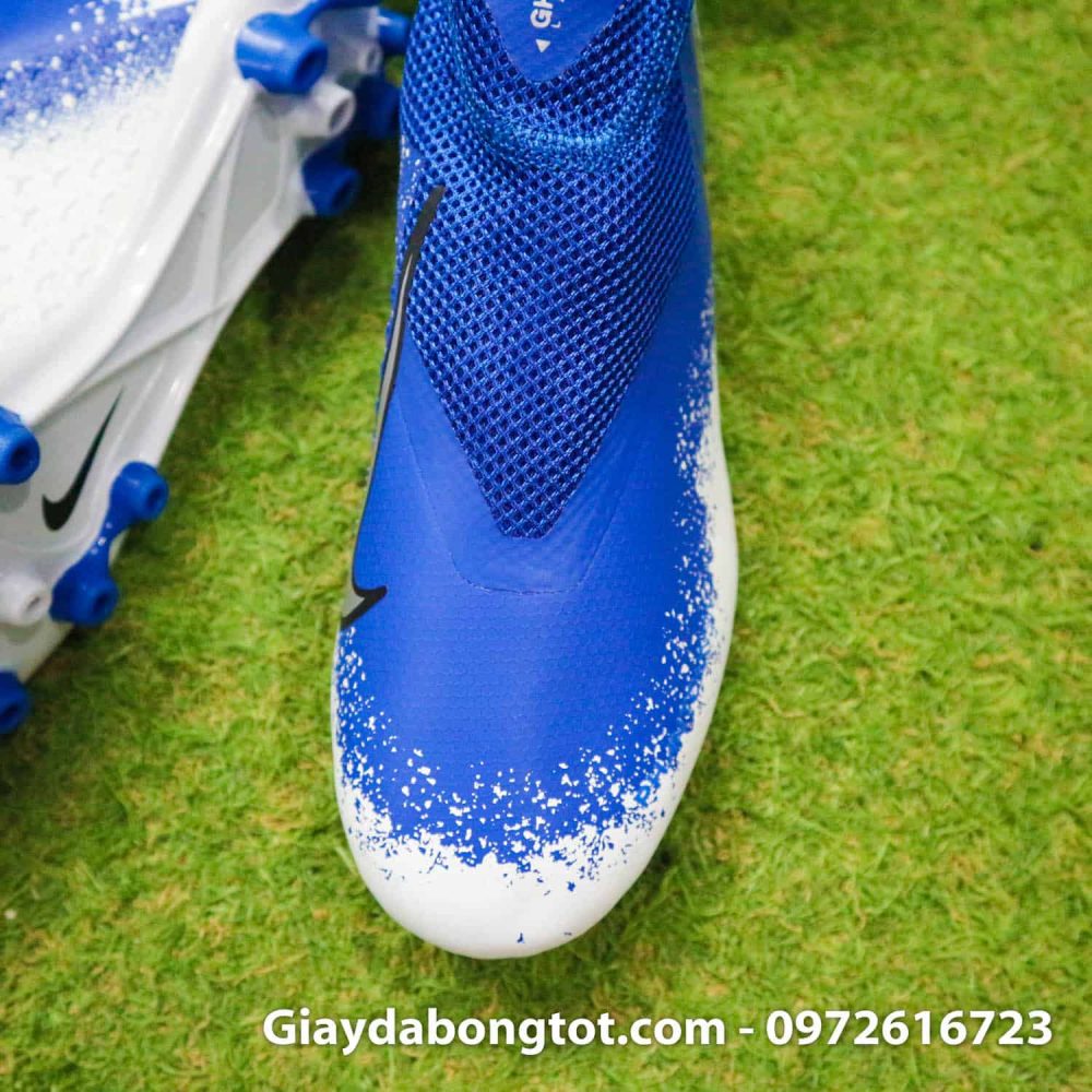 Giay bong da Nike Phantom VSN AG xanh duong trang (6)