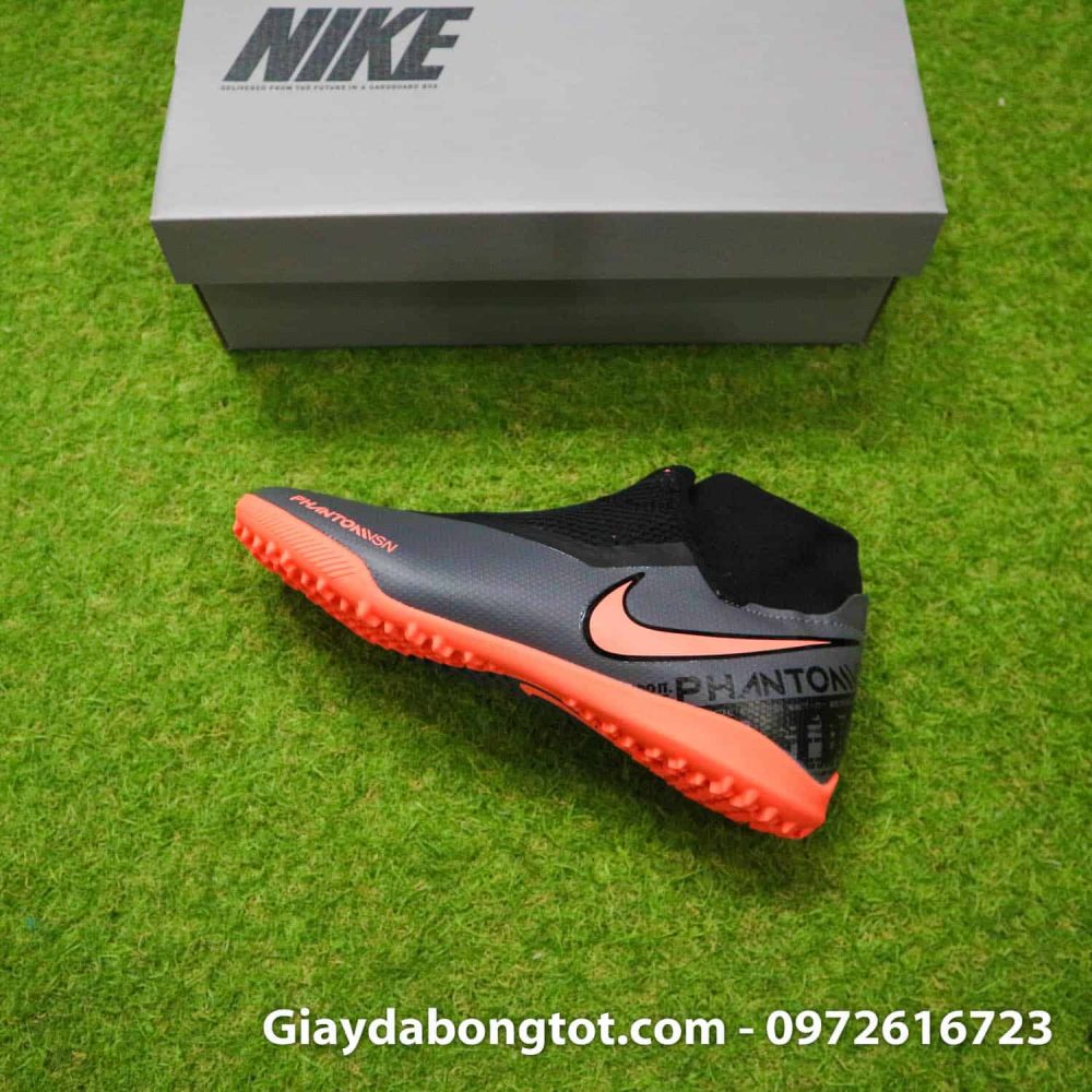 Giay bong da che day Nike Phantom VSN cao co TF den cam (12)