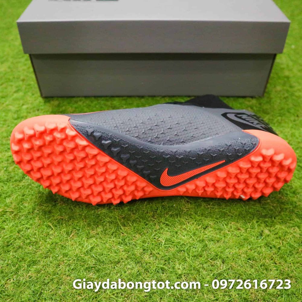 Giay bong da che day Nike Phantom VSN cao co TF den cam (5)