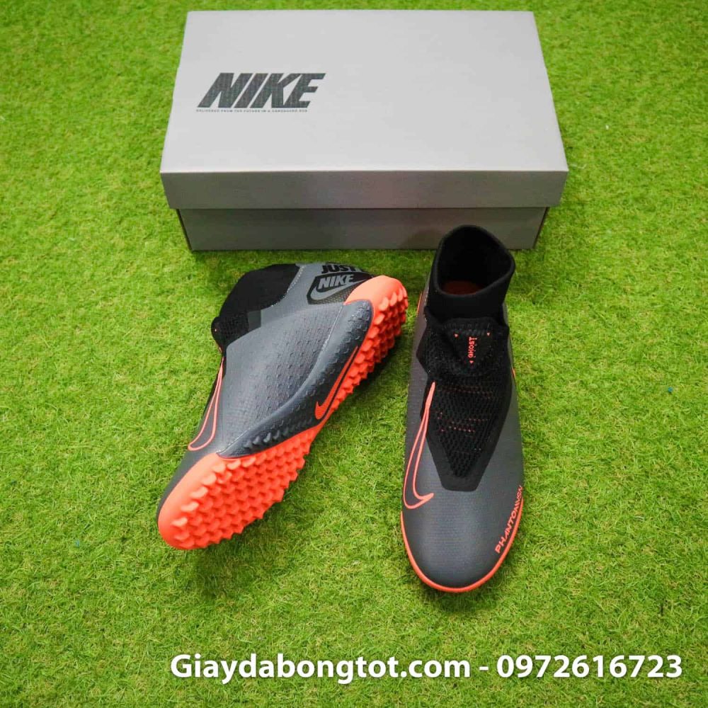 Giay bong da che day Nike Phantom VSN cao co TF den cam (6)