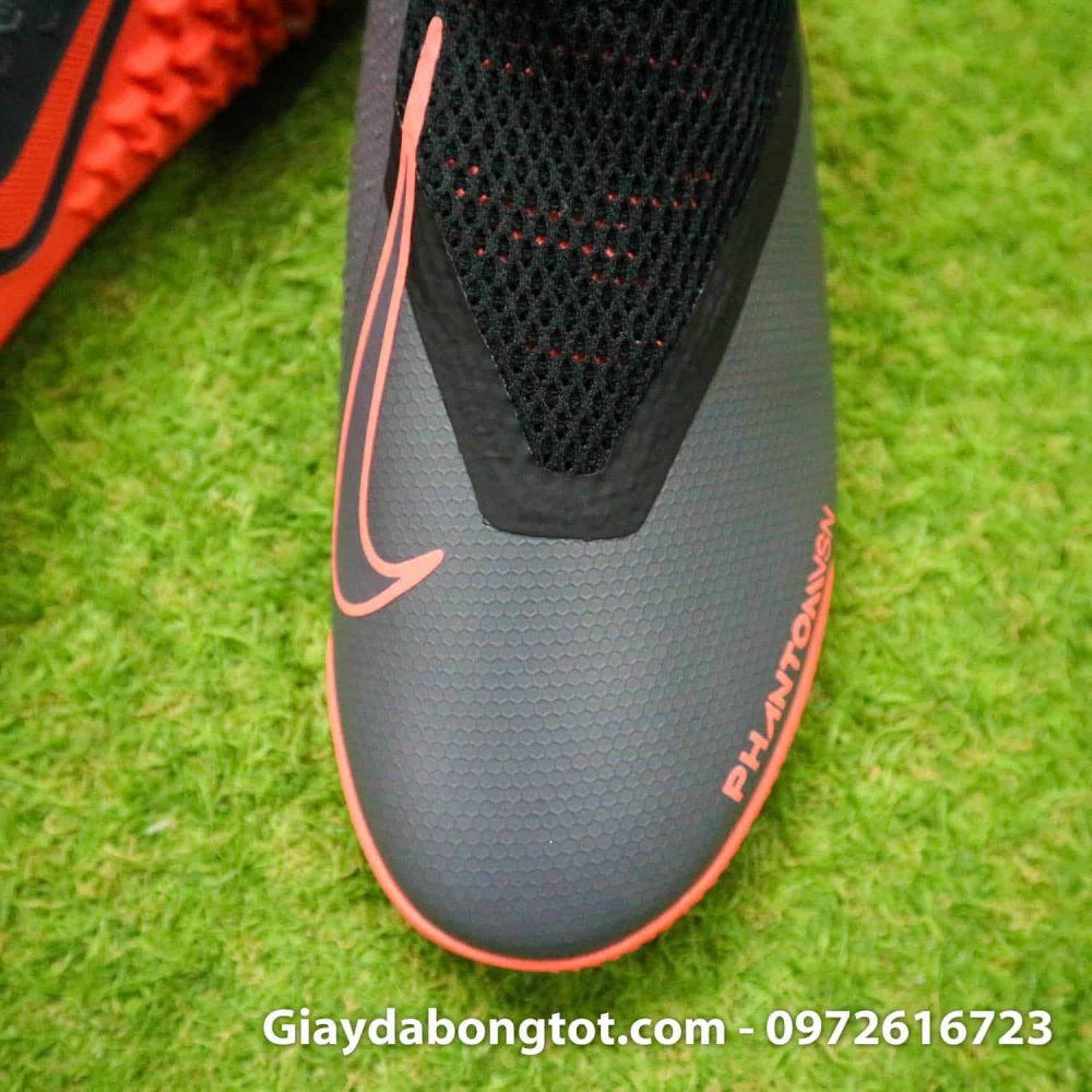 Giay bong da che day Nike Phantom VSN cao co TF den cam (8)