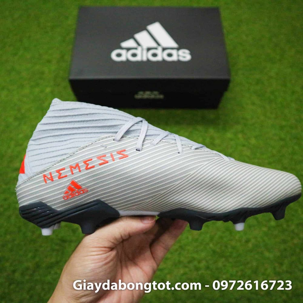 Giay da banh Adidas Nemeziz 19.3 FG xam vach do cao co (10)