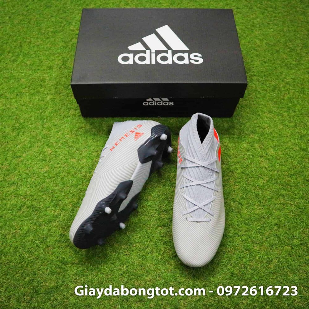 Giay da banh Adidas Nemeziz 19.3 FG xam vach do cao co (5)