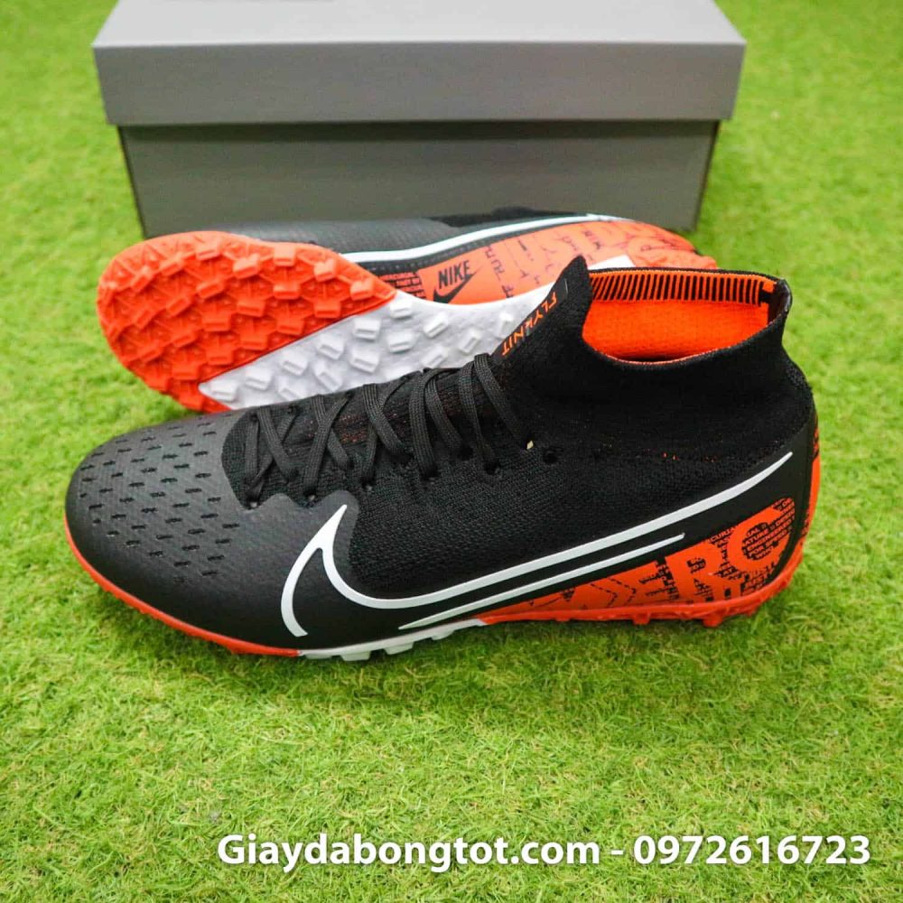 Giay da bong Nike co cao Mercurial Superfly 7 da vai den cam (3)